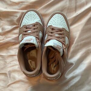 Nike Low-Top Sneakers in White and Dusty Pink